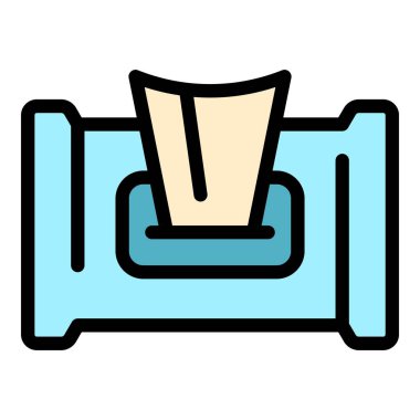 Tek kullanımlık simge renk ana hatları vektörü