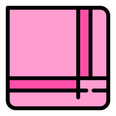 Doğal malzeme mendil simgesi renk ana hatları vektörü