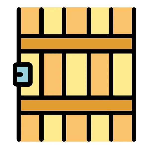 Vektor barvy ikon vězeňské brány — Stockový vektor