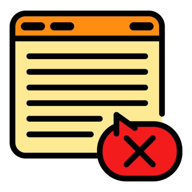 Web sayfası simgesi renk özet vektörü gibi değil