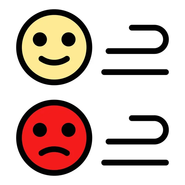 Ícone de emoji on-line vetor contorno de cor — Vetor de Stock