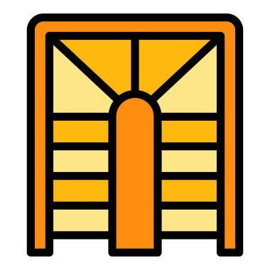 Merdiven simgesi rengi ana hatları oluşturuluyor