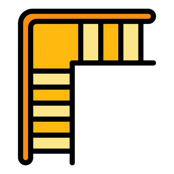 Escalera icono color contorno vector — Vector de stock