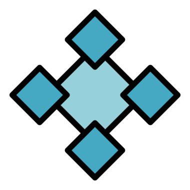 Yaratıcı yeniden dizayn simgesi renk ana hatları vektörü