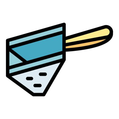 Havuz ağı simgesi renk ana hatları vektörü