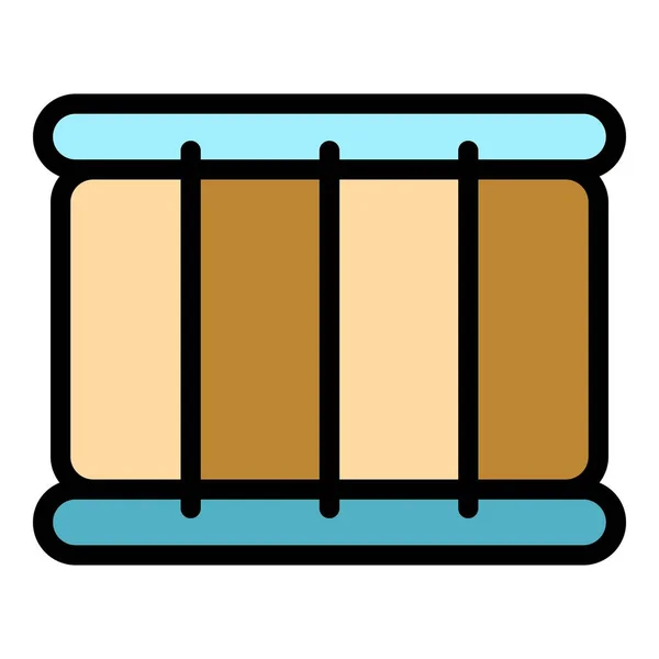 音乐会鼓图标颜色轮廓矢量 — 图库矢量图片