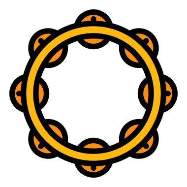 Dans tef simgesi renk ana hatları vektörü