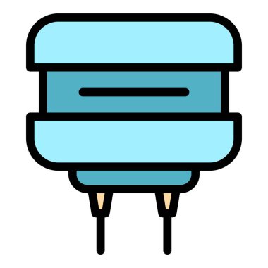 Direnç aracı simgesi renk ana hatları vektörü