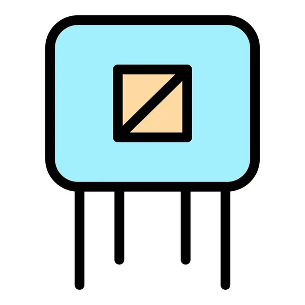 Energia kondenzátor ikon színes vázlat vektor — Stock Vector