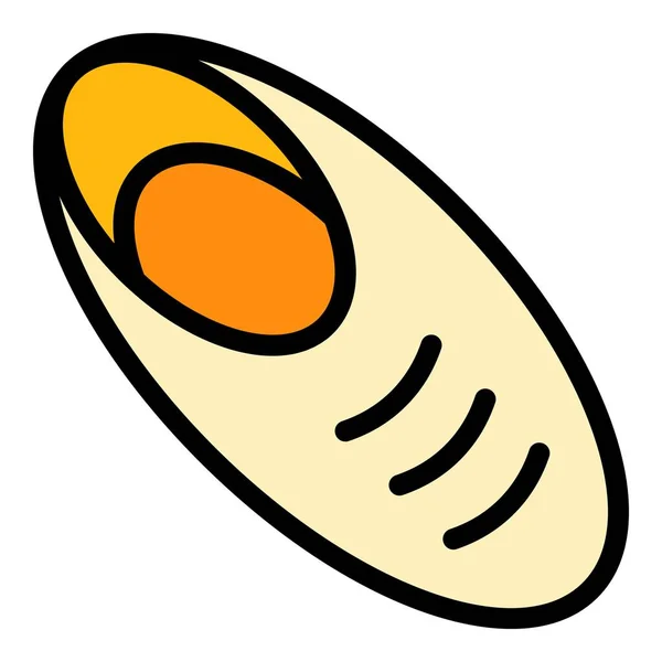 Food pita bread icon color outline vector — Stock Vector