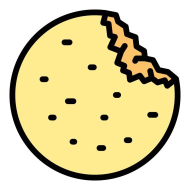 Vegan falafel ikonu renk ana hatları vektörü