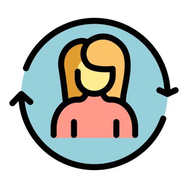 Ayarlanabilir insan simgesi renk ana hatları vektörü