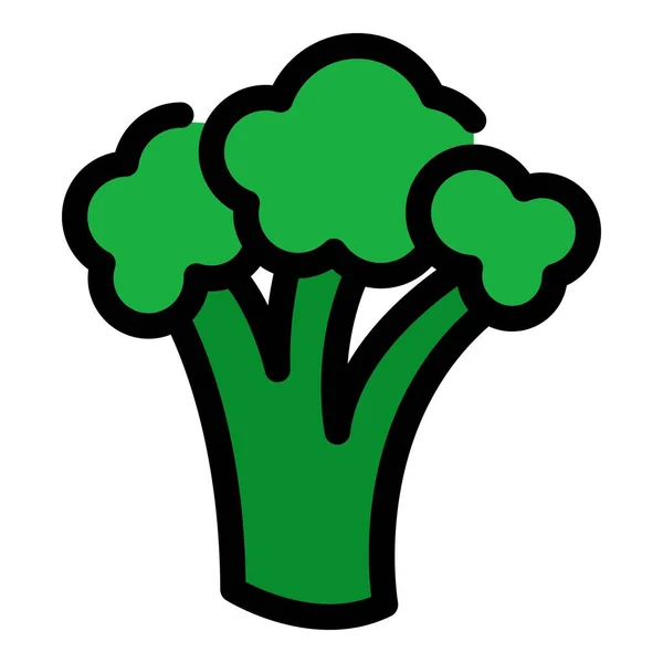 Witamina brokuły ikona kolor zarys wektor — Wektor stockowy