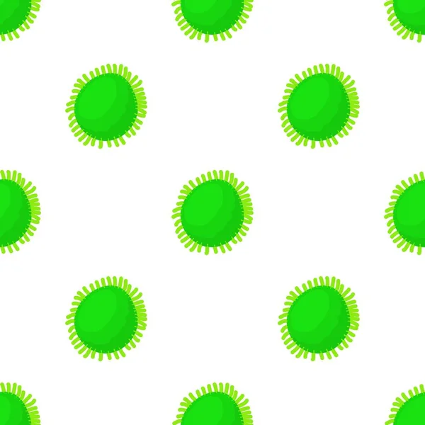 Patrón de bacterias redondas vector sin costura — Vector de stock