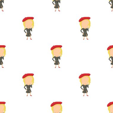 Fransız kız şablonu kusursuz vektör