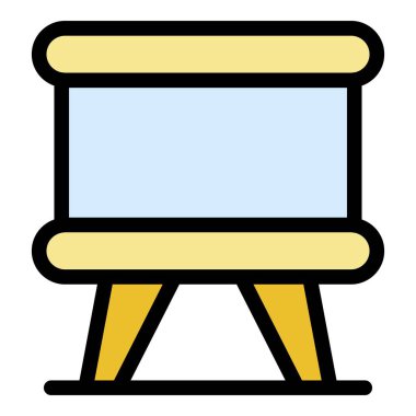 Poster sehpası renk ana hatları vektörü