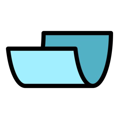 Somut oluk simgesi renk ana hatları vektörü