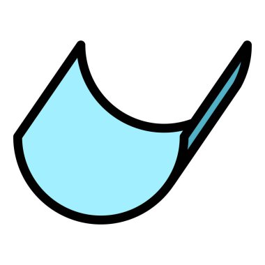 Boşaltma simgesi rengi ana hatları vektörü