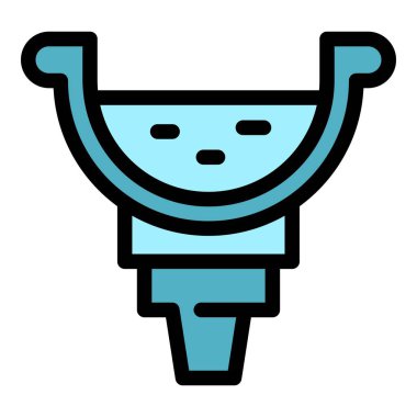 Yağmur oluğu simgesi renk ana hatları vektörü