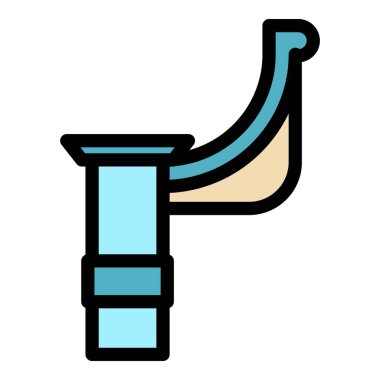 Sistem olukları simgesi renk ana hatları vektörü