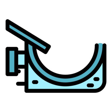 Dış oluk simgesi renk ana hatları vektörü