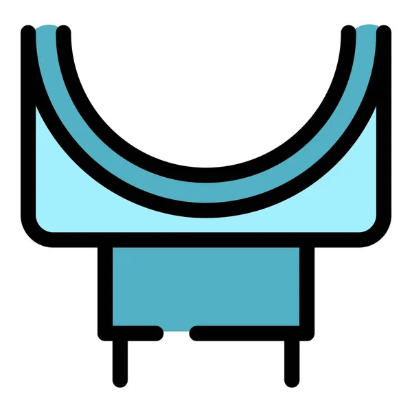Rurociąg rynna ikona kolor zarys wektor — Wektor stockowy
