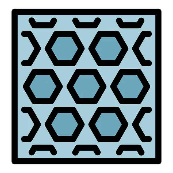 Шестиугольный вектор контура значка мощения — стоковый вектор