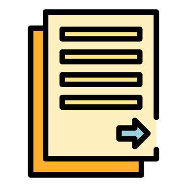 Ofis raporu renk ana hatları vektörü