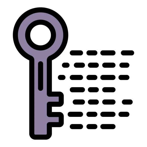 Bedrägeri nyckel ikon färg kontur vektor — Stock vektor