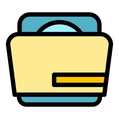 Ses dizini simgesi renk dış hat vektörü