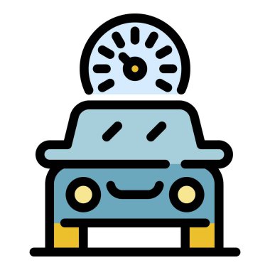 Modern karbon paylaşım simgesi renk ana hatları vektörü