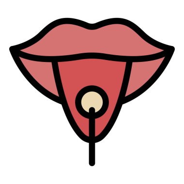 Konuşma terapisti simgesi renk ana hatları vektörü