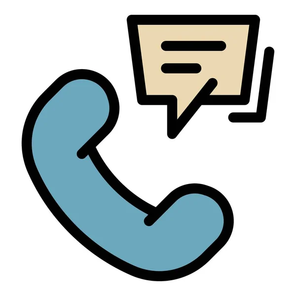 Telefonsamtal ikon färg kontur vektor — Stock vektor