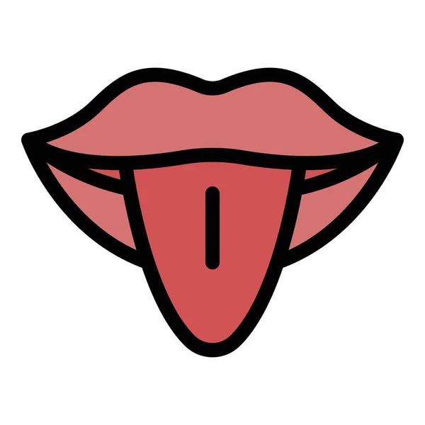 Tongue therapie pictogram kleur omtrek vector — Stockvector