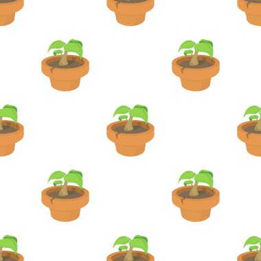 Yeşil bitki desenli kusursuz vektör