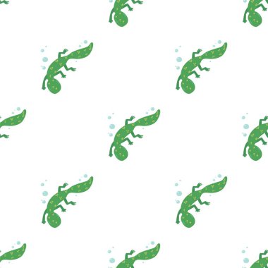 Yüzen kertenkele desenli kusursuz vektör