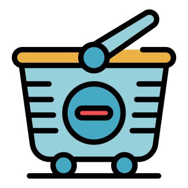 Sepet simgesi renk özet vektöründen kaldır