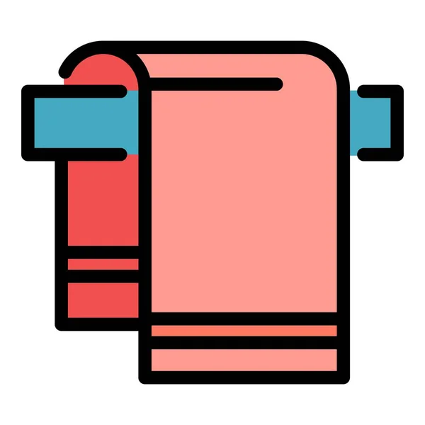 Вектор кольору піктограми готельного рушника — стоковий вектор