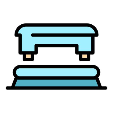 Delik delen simgesi renk ana hatları vektörü