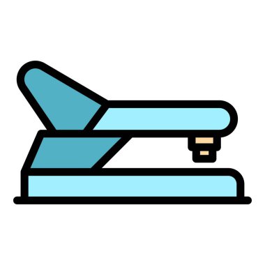 Retro delik yumruk simgesi renk ana hatları vektörü