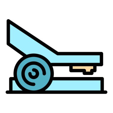 Güçlü delik delme simgesi renk ana hatları vektörü