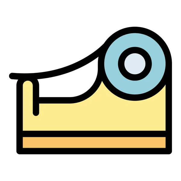 Elektrische tape dispenser pictogram kleur omtrek vector — Stockvector