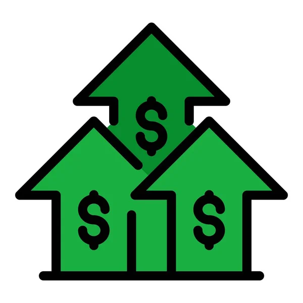Upload broker money icon color outline vector — Stock Vector