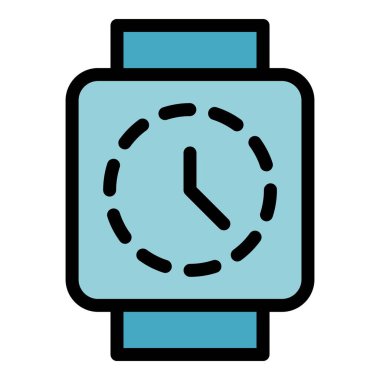 Spor izleme simgesi renk ana hatları vektörü