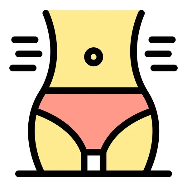 Body waist icon color outline vector — Stock Vector