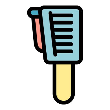 Kızılötesi termal görüntüleyici simgesi renk ana hatları vektörü