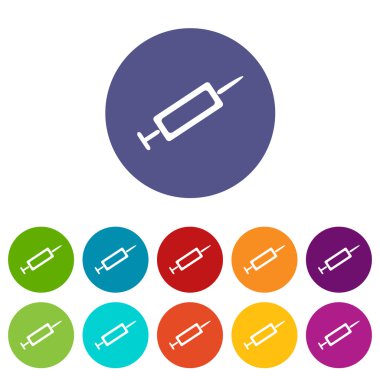 Şırınga düz simgesi