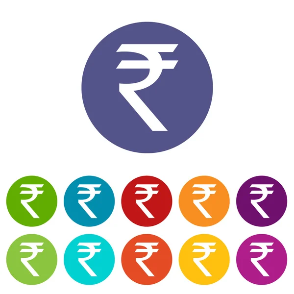 Rupee flat icon — Stock Vector