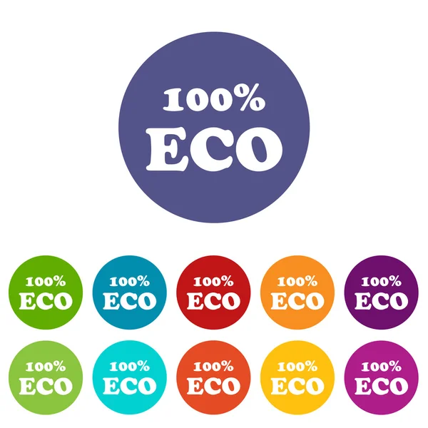 Eco Icono plano — Vector de stock