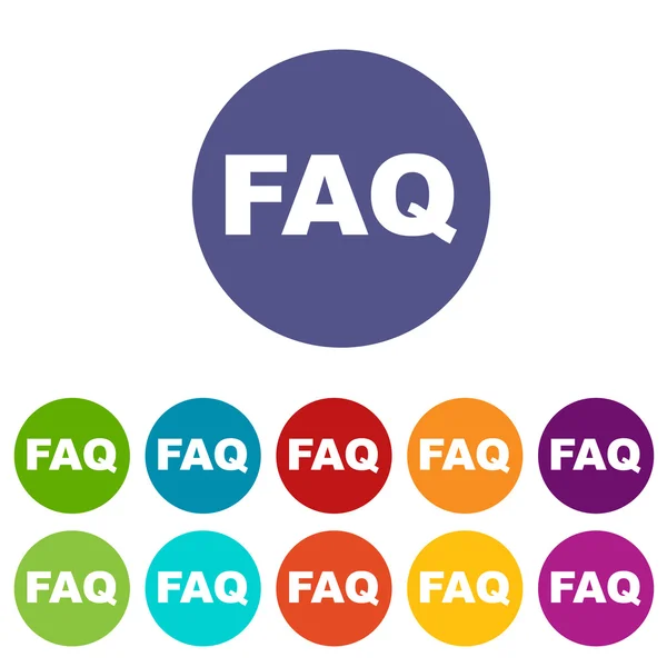 Faq icono plano — Archivo Imágenes Vectoriales